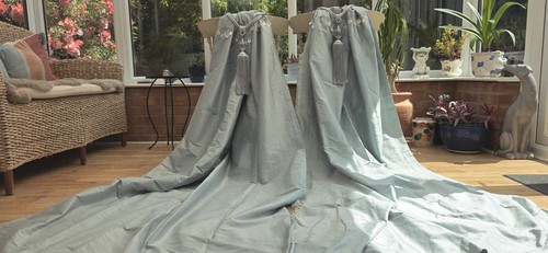 Laura ashley real silk blue - laura,