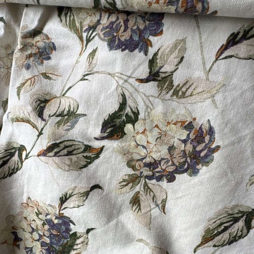 Hydrangea indigo curtains - hydrangea,